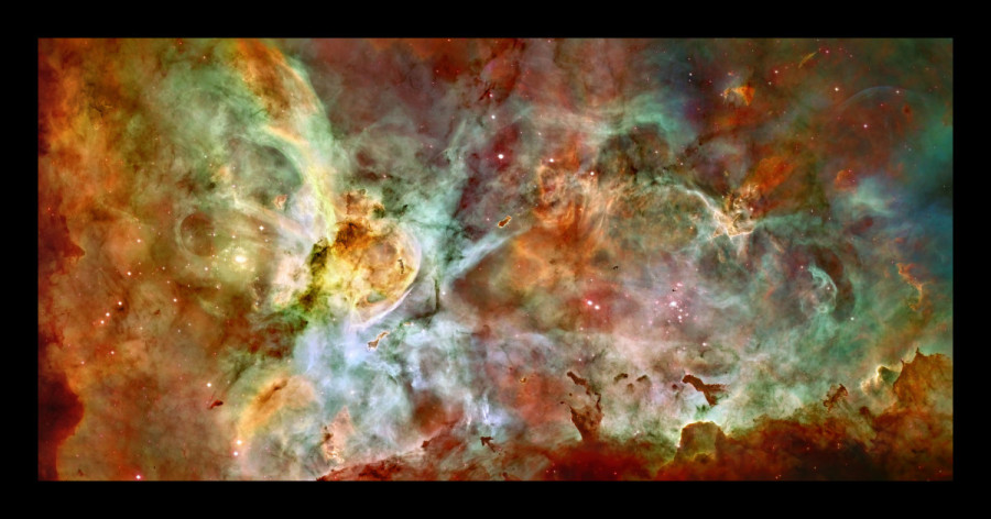 Carina Nebula -Star Birth In The Extreme - 340 MB-300 DPI-Black Fram-130x70cm