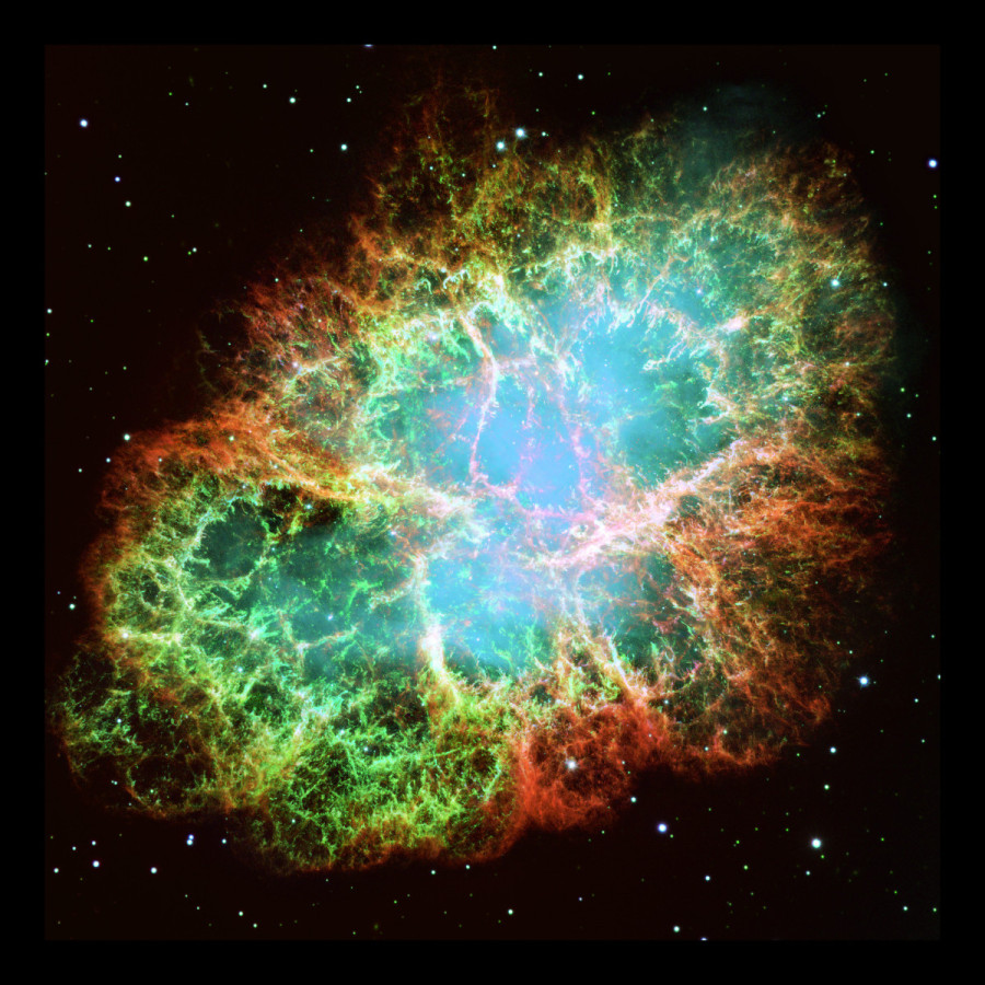 Crab Nebula-Dead Star Creates Celestial Havoc-400MB-Black Frame-110x110cm